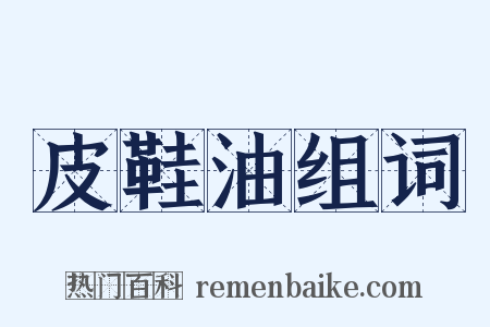 皮鞋油组词是什么意思的图片